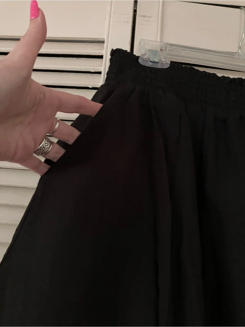 Torrid Size 1 (14-16) Seer Sucker Black Smocked Midi Two-Piece Skirt / Top Set - Picture 10 of 14